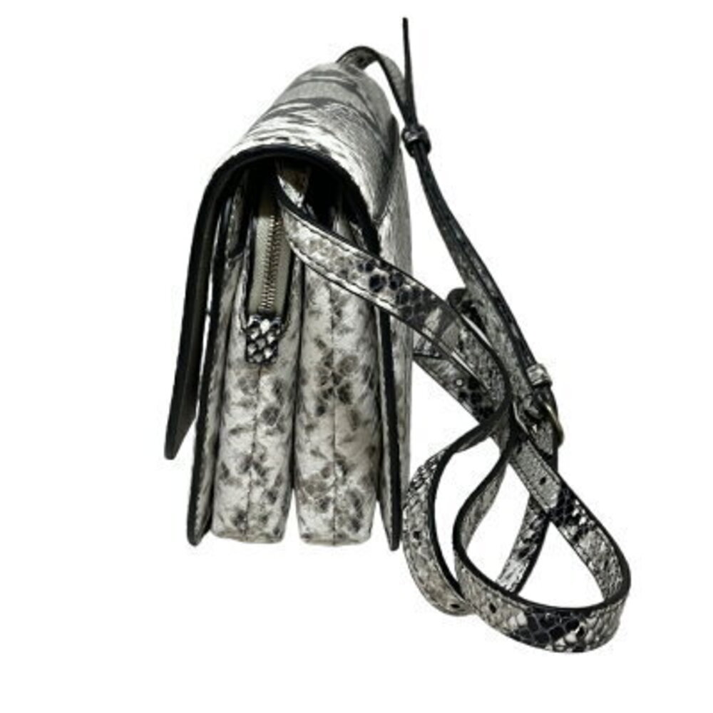 BALENCIAGA Python Shoulder Bag White Black Pawnshop - Picture 3 of 8